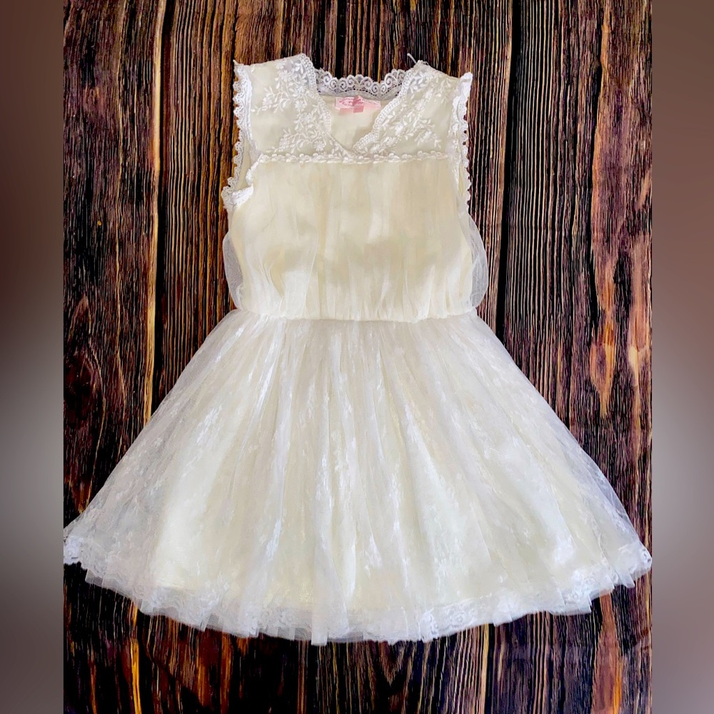 Popatu Fancy Lace Summer Dress Sz 6X/7